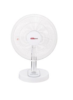 Electro General Electro General Table Fan Model FTB-W633 - 16-Inch (40cm) Size - Full Copper Motor (74*18mm) - Five Durable AS Blades - 3 Speed Settings - One-Hour Timer - Sleek Design in White and Gray - Without Remote Control  - Image 1