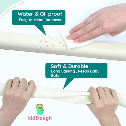 KidDough Baby Proofing Safety Strip, Furniture Edge and Corner Guard - 2 Meters White Edge Protector + 4 Corner Guards, Corner Protector for Sharp Edges, Baby Safety Products - Image 3