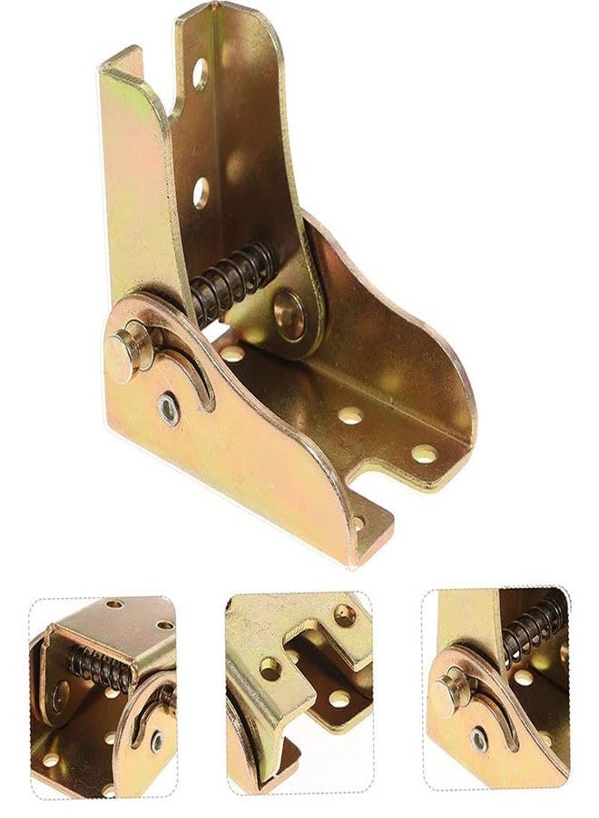 Saim Folding Bracket Locking Hinges, 90°Locking Extended self-Locking Hinge, Foldable Work Table Leg Bracket for Folding Workbenches and Folding Tables (4 PCS Colored Zinc) - Image 1
