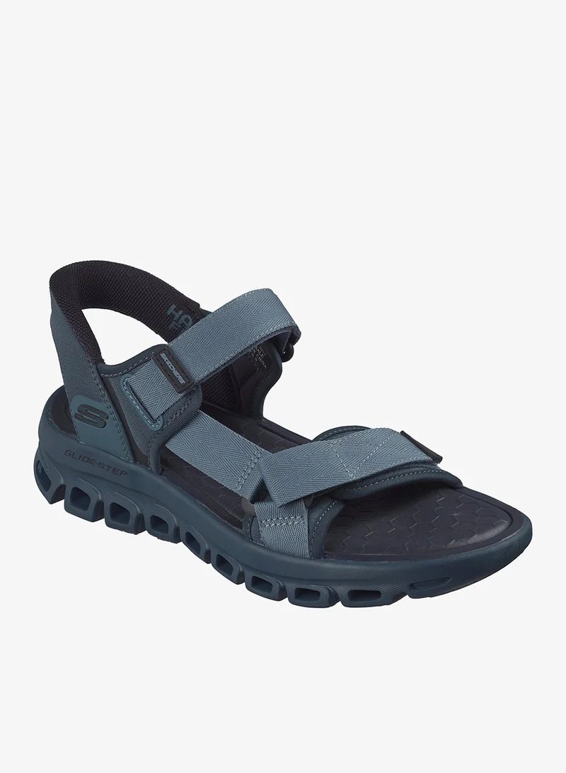 Skechers BLUE MESH/PU Glide Step Sandal for Men | Best Price UAE