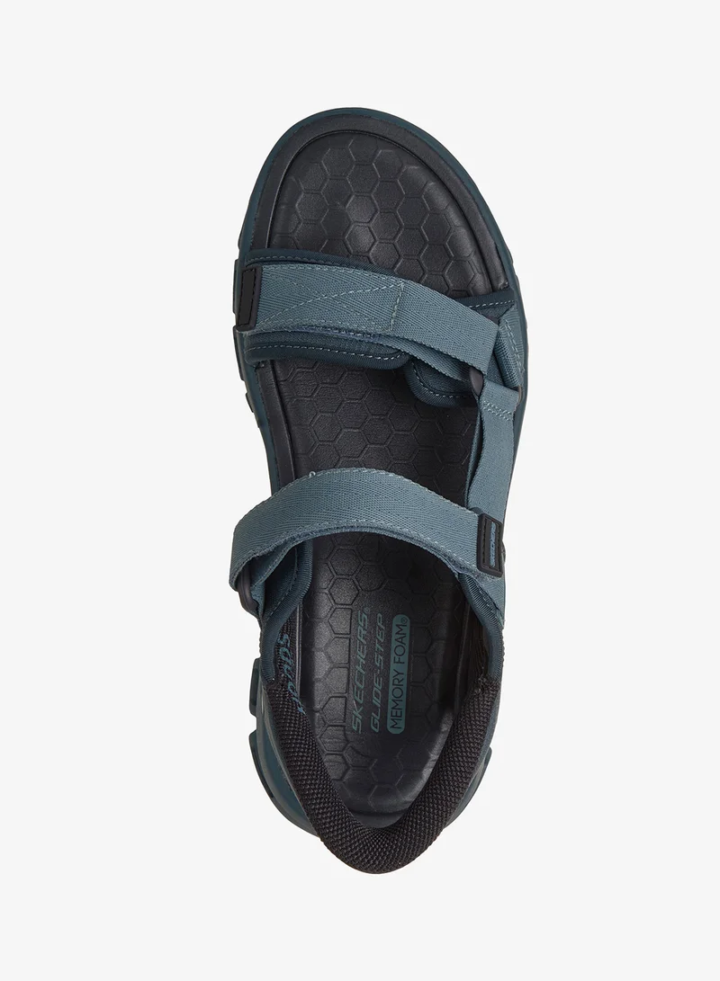 Skechers BLUE MESH/PU Glide Step Sandal for Men | Best Price UAE