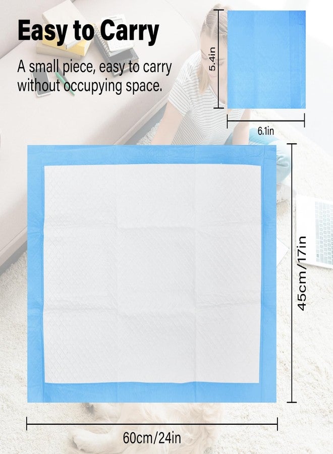 JONYEE Disposable Pads for Changing Diapers with Super Absorbent and Leak Proof, 17"x 24" 4-Layer Quick Dry Pet Pads for Dogs Pee Training,Soft for Newborn Baby and Incontinence Adults -Blue(50P) - Image 2
