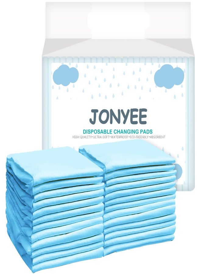 JONYEE Disposable Pads for Changing Diapers with Super Absorbent and Leak Proof, 17"x 24" 4-Layer Quick Dry Pet Pads for Dogs Pee Training,Soft for Newborn Baby and Incontinence Adults -Blue(50P) - Image 1