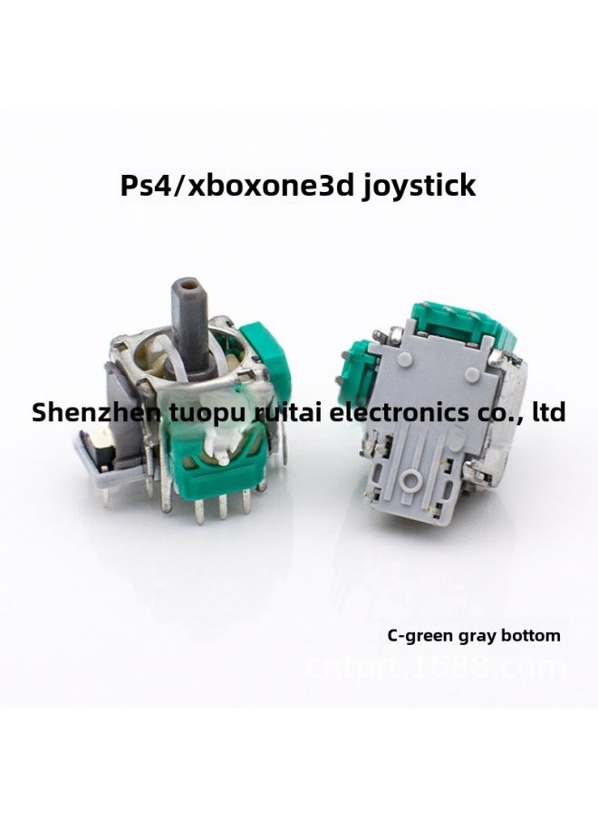 Generic - 3d Potentiometer Joystick Abc Three-color Brand Ps4 Game Controller Xbox Compatible Digital Computer Game Joystick-Product Color:C- Green Gray Bottom - Image 1