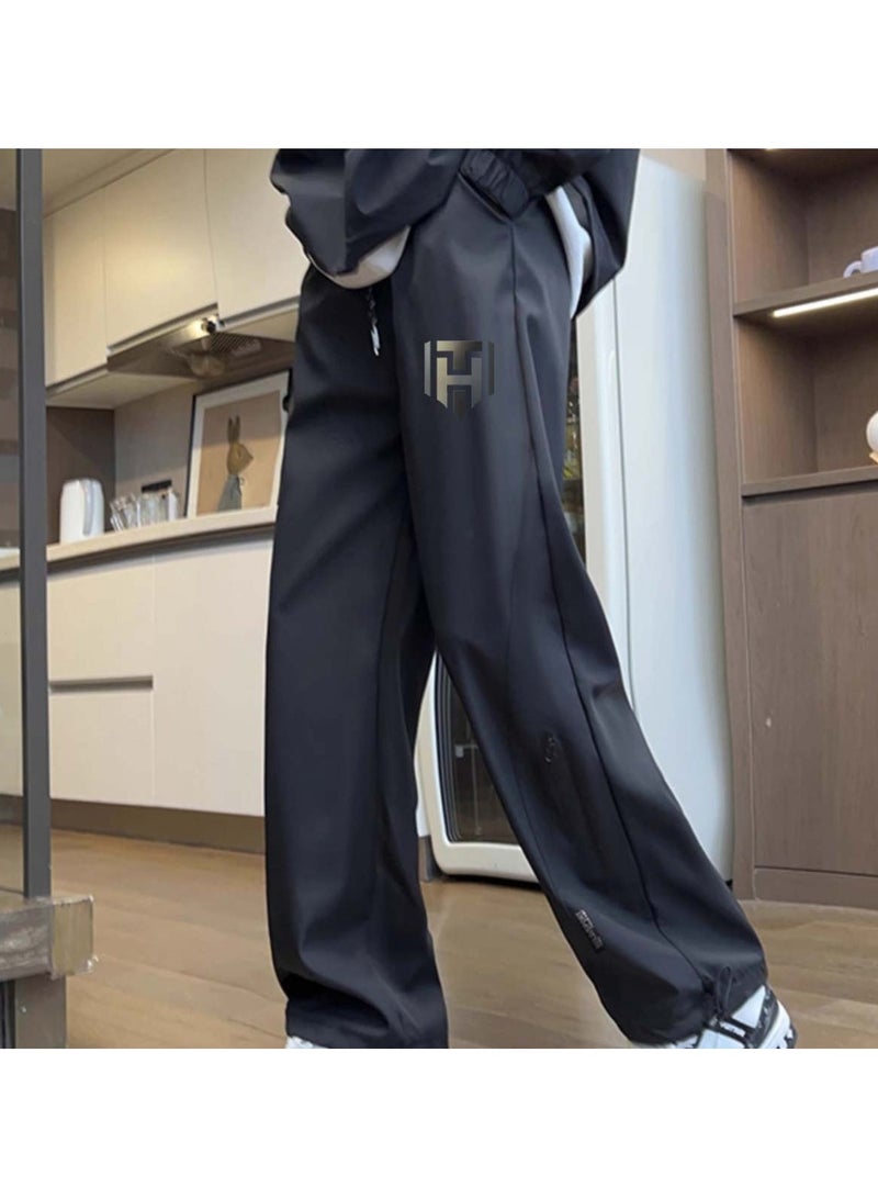 Huitich Men’s Quick-Dry Casual Pants Black, Size L - Image 3