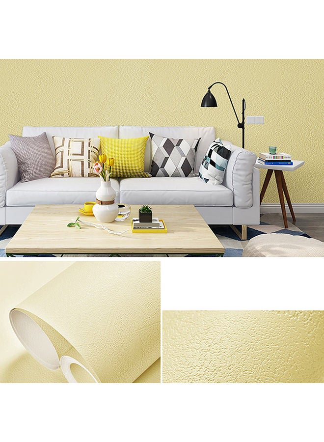 Simple Style Self-Adhesive Wall Paper Yellow 10x0.6meter