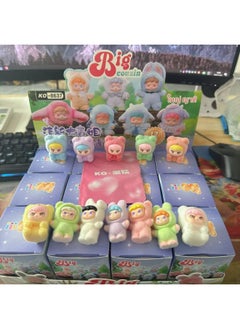 Generic 12 Zodiac 12 Into The Flocking Doll Pendant Blind Box Hand Key Chain Children's Gift Toy Kindergarten-Color:12-piece Flocked Baby Three-year-old Second Generation [photographed In Multiples Of 12]  - Image 4