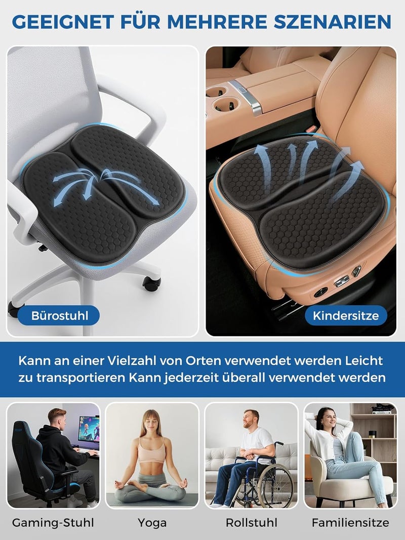 Nicecastle Premium Honeycomb Dual Gel Seat Cushion - Soft & Breathable Car Seat Cushion for Pain Relief - Image 5