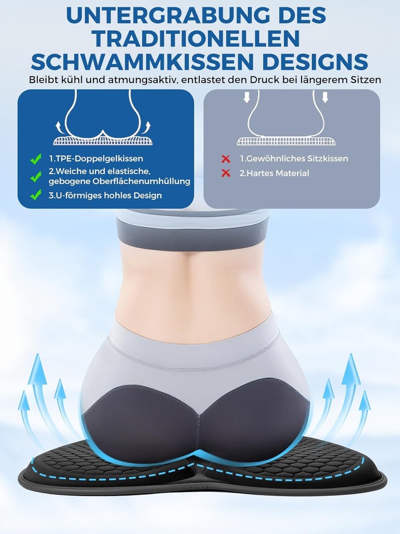 Nicecastle Premium Honeycomb Dual Gel Seat Cushion - Soft & Breathable Car Seat Cushion for Pain Relief - Image 3