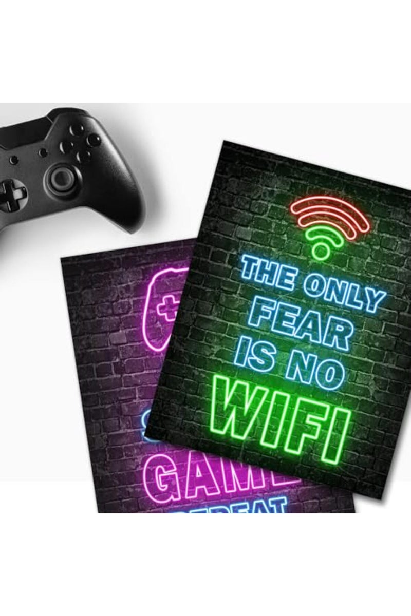 BPA® Printed Neon Gaming Posters Set of 4, 50x40 cm - Image 3