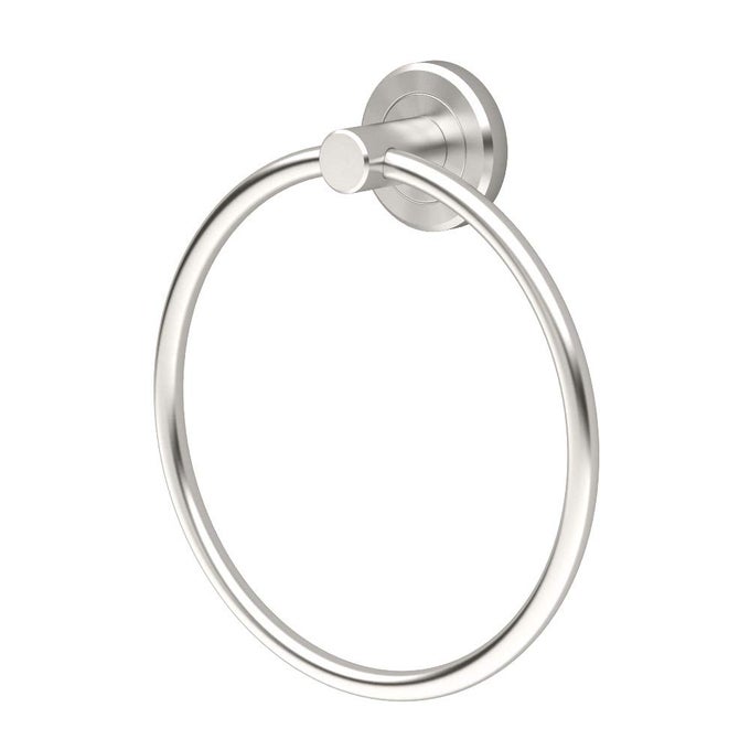 4292 LATITUDE II TOWEL RING MODERN HAND TOWEL HOLDER FOR BATHROOM STYLISH DECORATIVE HARDWARE HEAVY DUTY METAL EZ ANCOR MOUNTING SATIN NICKEL
