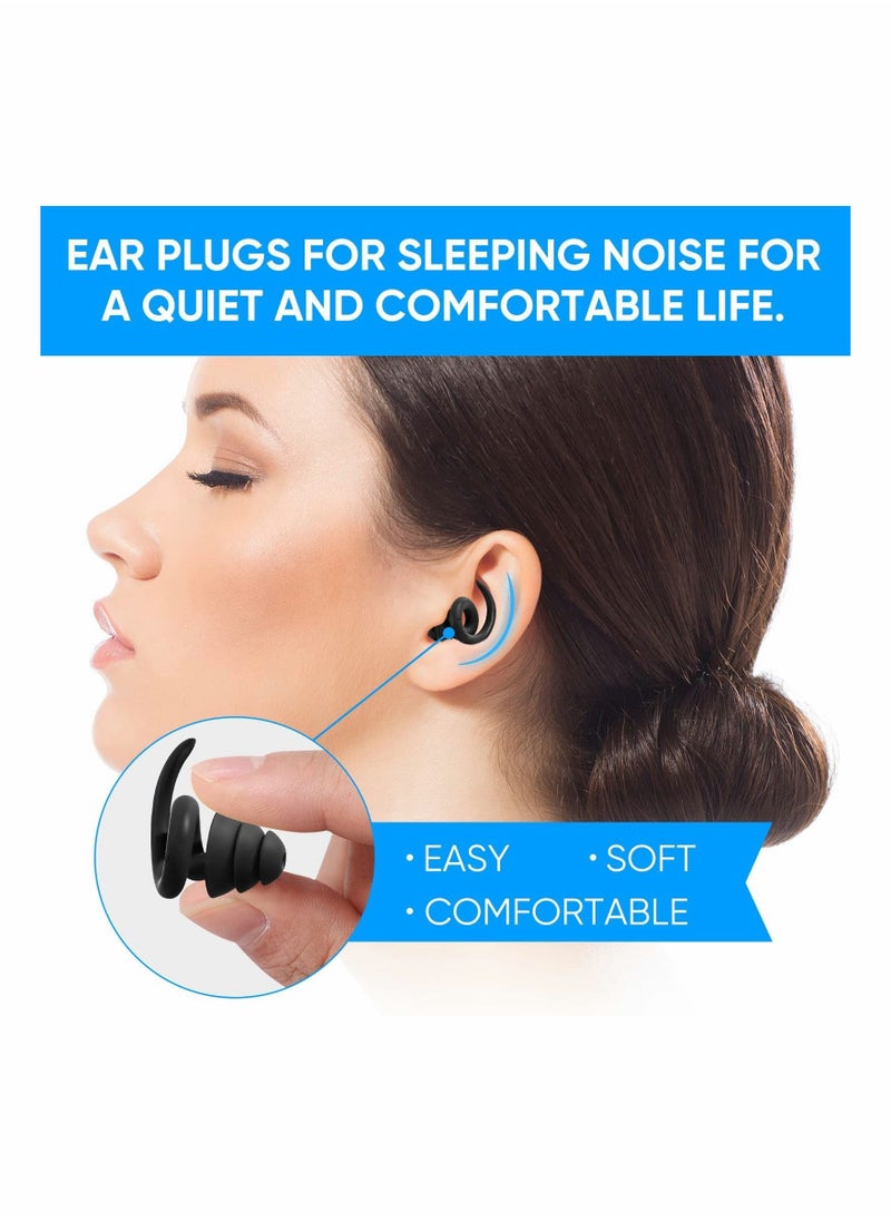 Y&D - Ear Plugs for Sleeping Noise Cancelling, Reusable and Washable Silicone Earplugs Reduction, Sound Blocking Sleep, Concert, Snoring, Work, Swimming, Shooting Range (Grey) - Image 1