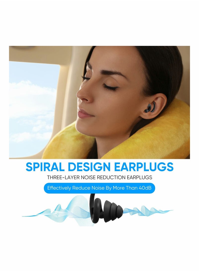 Y&D - Ear Plugs for Sleeping Noise Cancelling, Reusable and Washable Silicone Earplugs Reduction, Sound Blocking Sleep, Concert, Snoring, Work, Swimming, Shooting Range (Grey) - Image 1