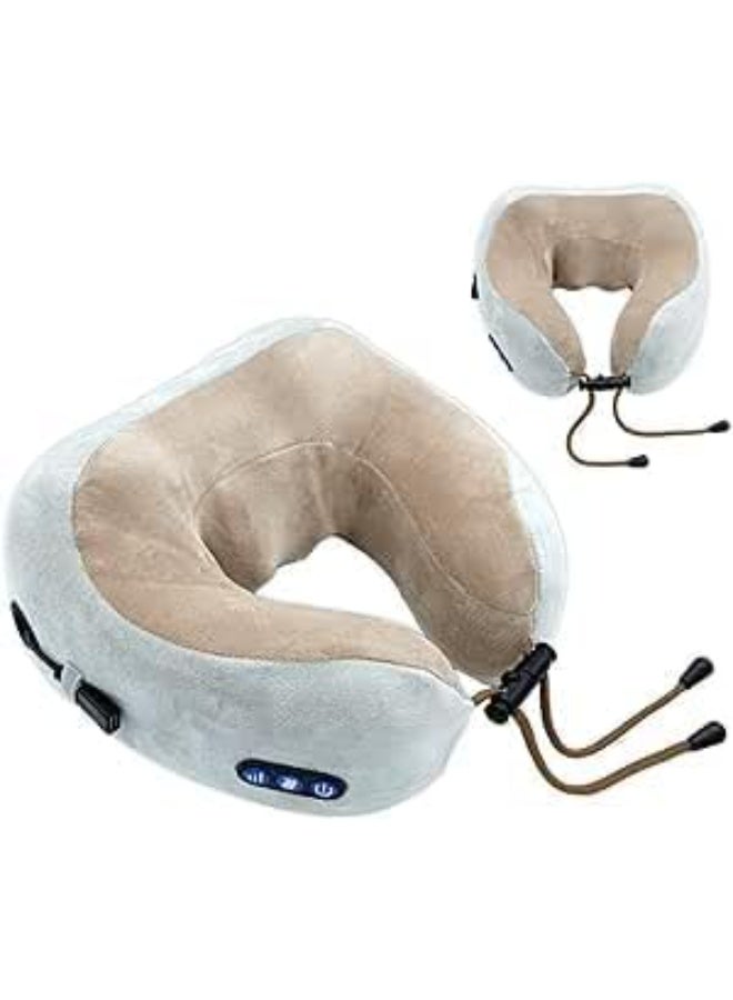 U-Shaped Multifunctional Massage Pillow – Vibration Shoulder & Neck Relaxation, Battery Operated with USB Port, Includes 2 Chargers - Image 1