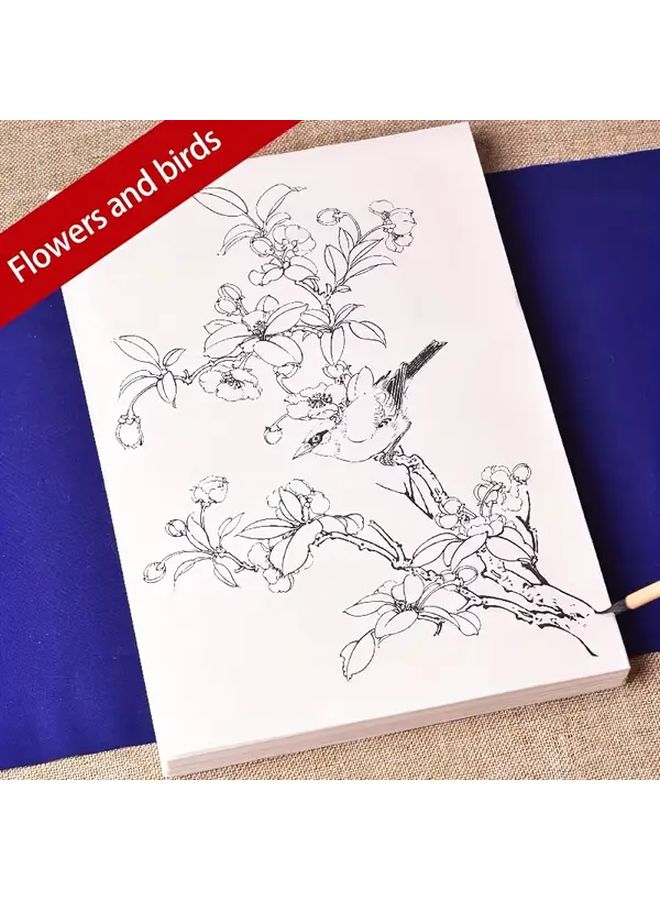 95 Pieces Of Mica Rice Paper Flower And Bird Line Drawing Manuscripts For Chinese Painting Watercolor Beginner - Image 5