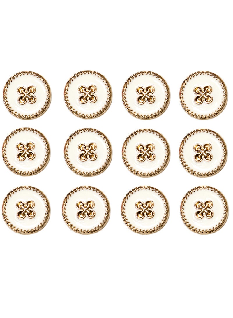 20 Pcs Elegant Gold Rim Buttons 18mm – Round Decorative Sewing Buttons for Coats,Abayas, Jackets, Sweaters & DIY Crafts - Image 1
