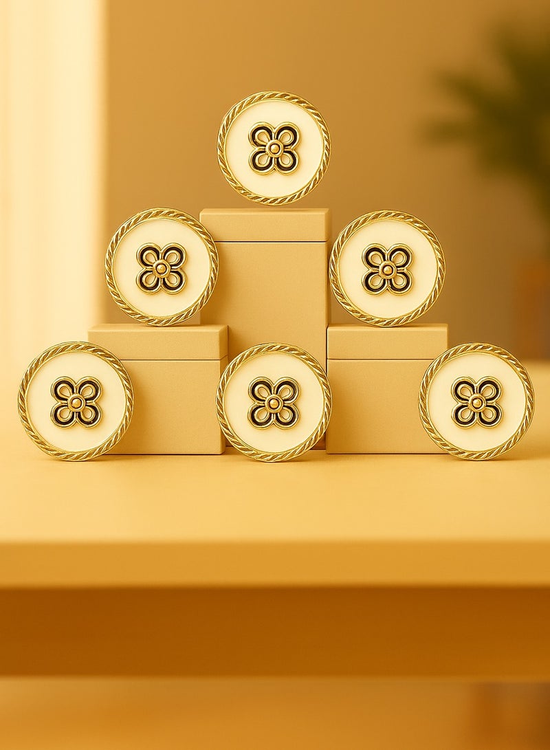 20 Pcs Elegant Gold Rim Buttons 18mm – Round Decorative Sewing Buttons for Coats,Abayas, Jackets, Sweaters & DIY Crafts - Image 2