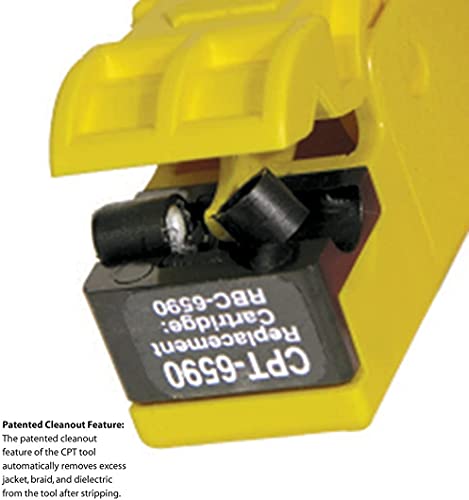 CablePrep Drop Stripping Tool, RG6/59 w/Stop, 1/4 x 1/4 Prep - Image 2