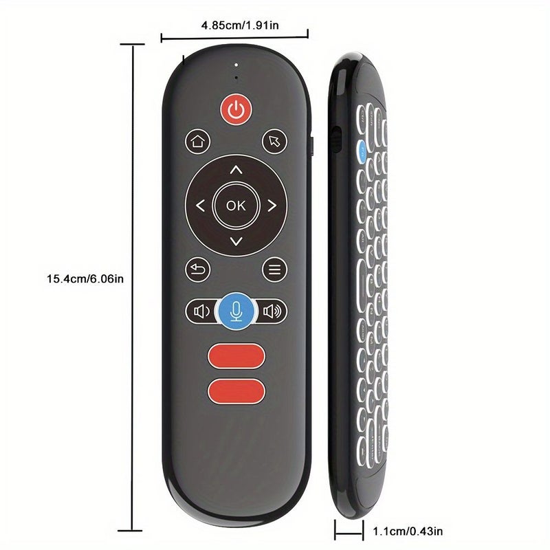2 4G Wireless Air Mouse Remote Control With Mini Keyboard Backlit And 6 Axis Gyroscope Voice Search IR Learning For Android TV Box Projector PS3 PC - Image 3