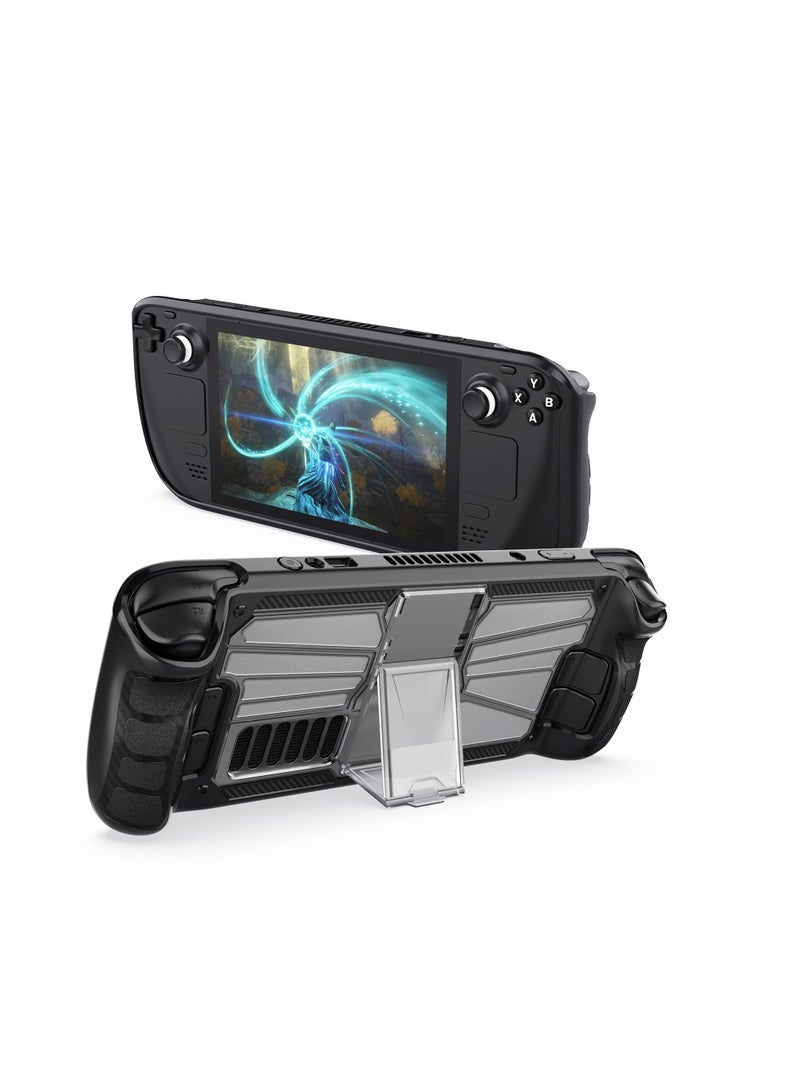 Steam Deck Protective Case, Silicone Case for Steam Deck, TPU Cover Case with Adjustable Stand Base, Compatible with Steam Deck Shock-Absorption, Non-Slip and Anti-Scratch Design - Image 1