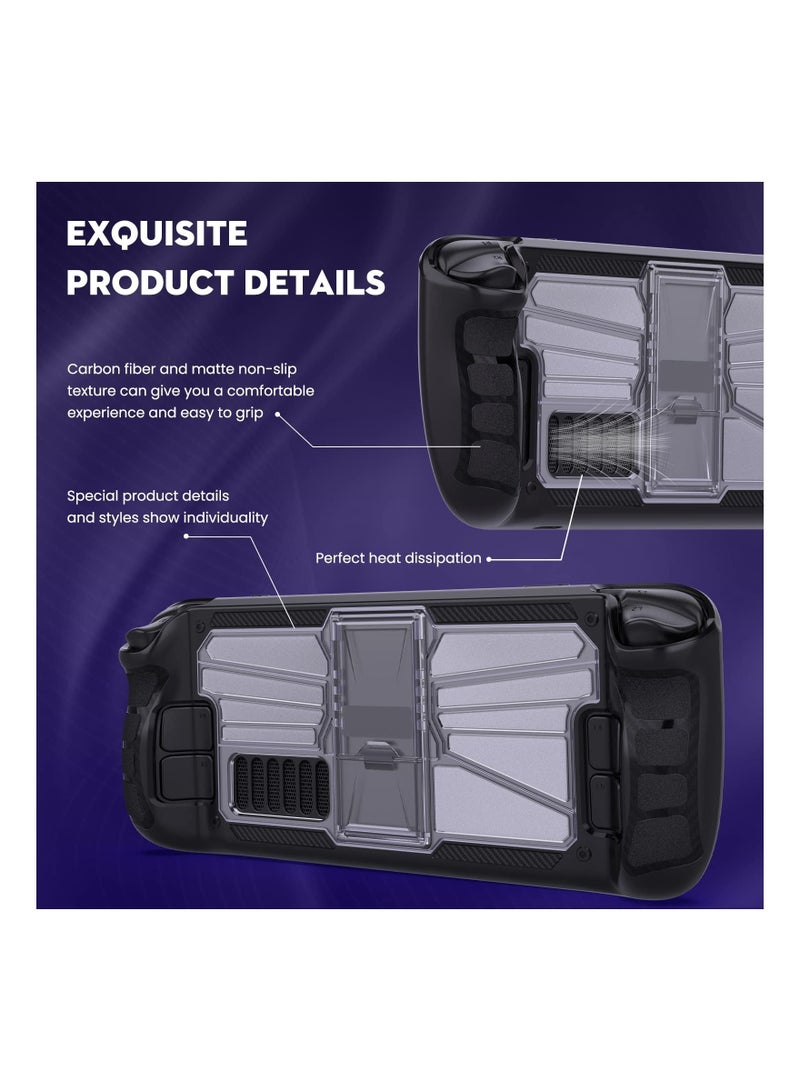 Steam Deck Protective Case, Silicone Case for Steam Deck, TPU Cover Case with Adjustable Stand Base, Compatible with Steam Deck Shock-Absorption, Non-Slip and Anti-Scratch Design - Image 4