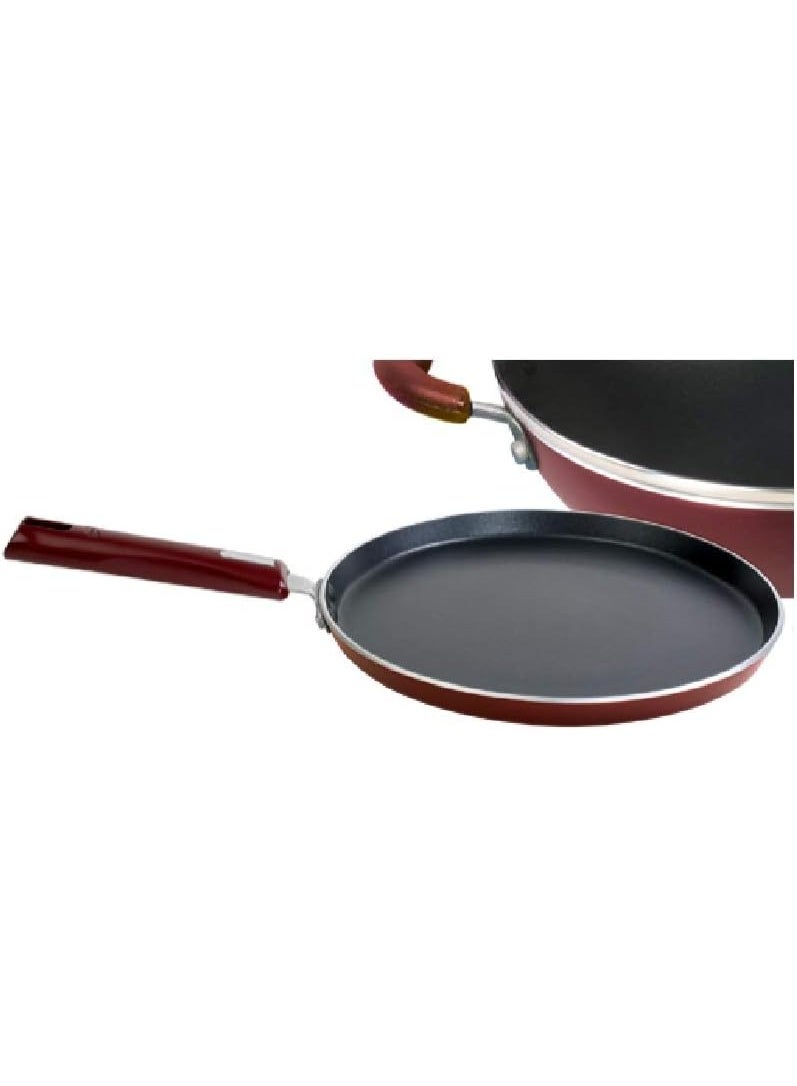 NIRLEP Bajaj Fry pan,Kadai,Tawa Non Stick & Induction cook wear Flat Tawa, Fry Pan & Kadhai with Lid Premium product from Nirlep - Image 3
