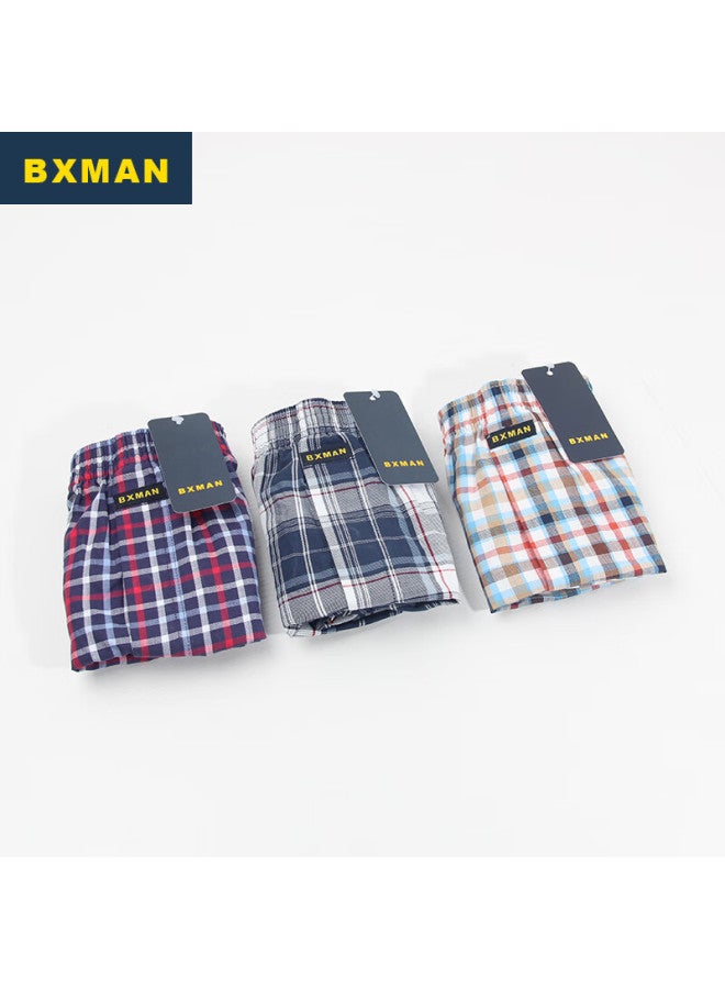 Bxman Aruotou Loose Men's Underwear, Men's Boxer Briefs, Pure Cotton Woven Shorts, Men's Pajama Pants, Cbt123, 185xxl - Image 2