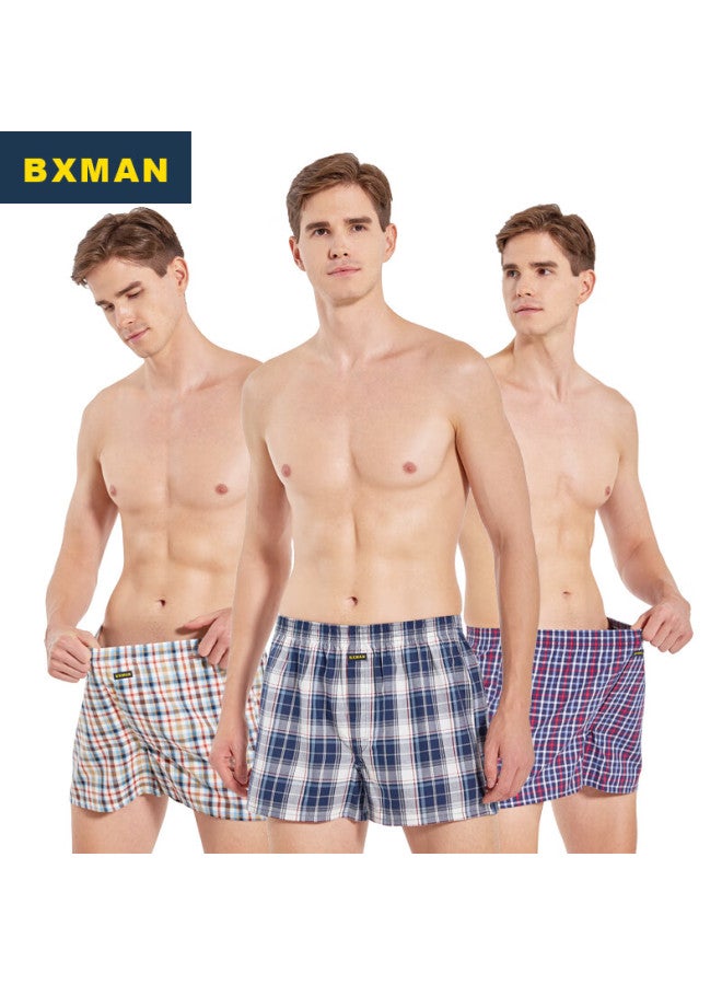 Bxman Aruotou Loose Men's Underwear, Men's Boxer Briefs, Pure Cotton Woven Shorts, Men's Pajama Pants, Cbt123, 185xxl - Image 1