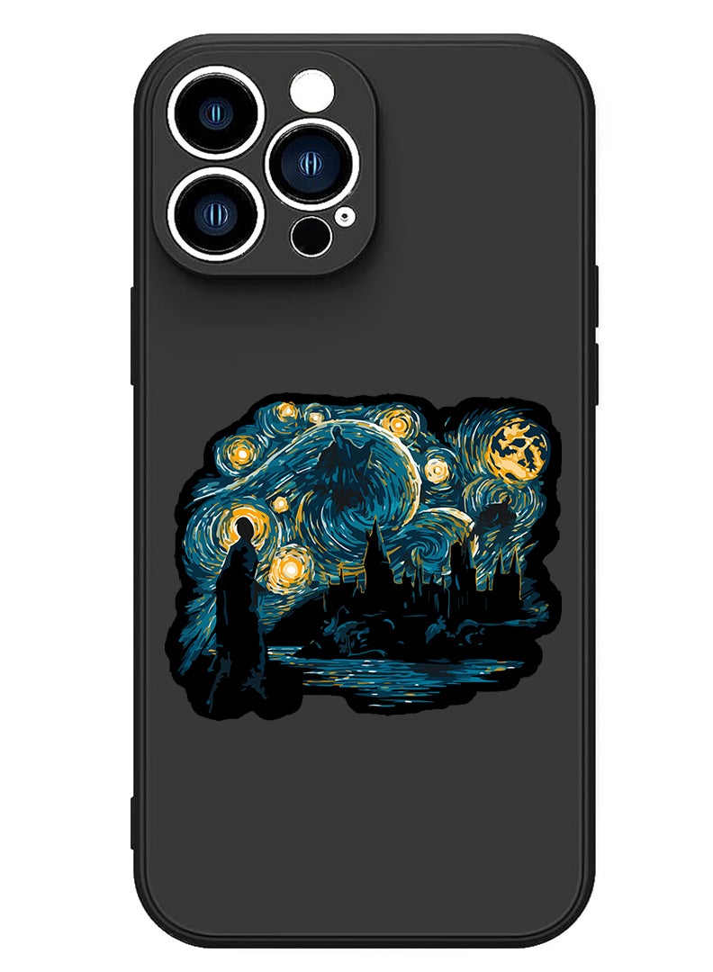 Theodor Protective Slim Fit Case Liquid Silicone Cover with Full Body Protection Anti-Scratch Shockproof Case For iPhone 13 Pro Black  - Start with Bismillah Black - Image 1