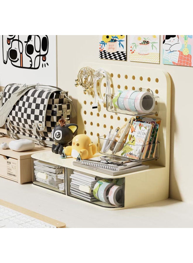 Jin Longxing Jinlongxing Perforated Pen Holder, Office Desk Large Capacity Pen Holder, Round Pen Holder, Creative Multifunctional Pen Holder, Office Stationery Desk Organizer - Image 5