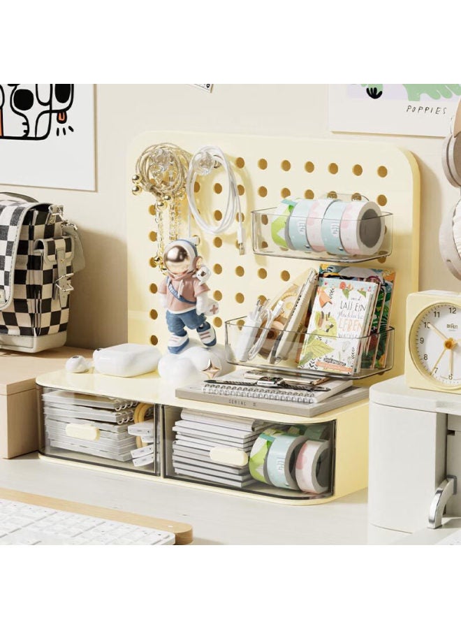 Jin Longxing Jinlongxing Perforated Pen Holder, Office Desk Large Capacity Pen Holder, Round Pen Holder, Creative Multifunctional Pen Holder, Office Stationery Desk Organizer - Image 4