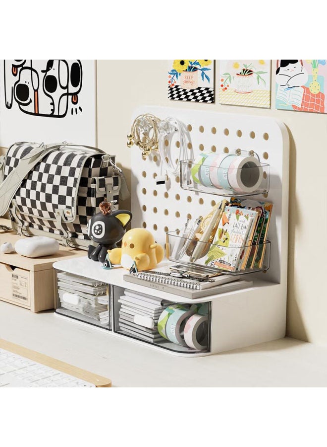 Jin Longxing Jinlongxing Perforated Pen Holder, Office Desk Large Capacity Pen Holder, Round Pen Holder, Creative Multifunctional Pen Holder, Office Stationery Desk Organizer - Image 3