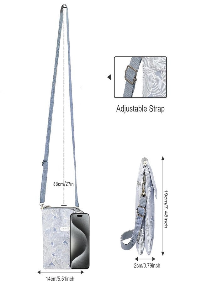 WITERY Small Canvas Crossbody Bags for Women Cellphone Crossbody Purse Cute Cloth Purse with Adjustable Shoulder Strap Mini Travel Phone Pouch Wallet Shoulder Bags for Teen Girls - Image 3