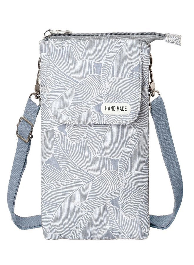 WITERY Small Canvas Crossbody Bags for Women Cellphone Crossbody Purse Cute Cloth Purse with Adjustable Shoulder Strap Mini Travel Phone Pouch Wallet Shoulder Bags for Teen Girls - Image 1