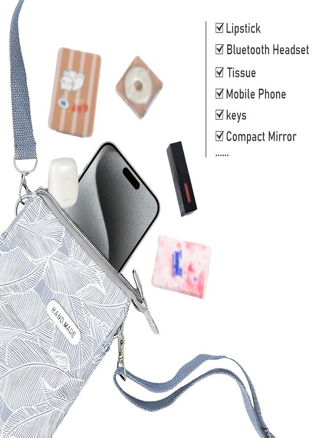 WITERY Small Canvas Crossbody Bags for Women Cellphone Crossbody Purse Cute Cloth Purse with Adjustable Shoulder Strap Mini Travel Phone Pouch Wallet Shoulder Bags for Teen Girls - Image 5