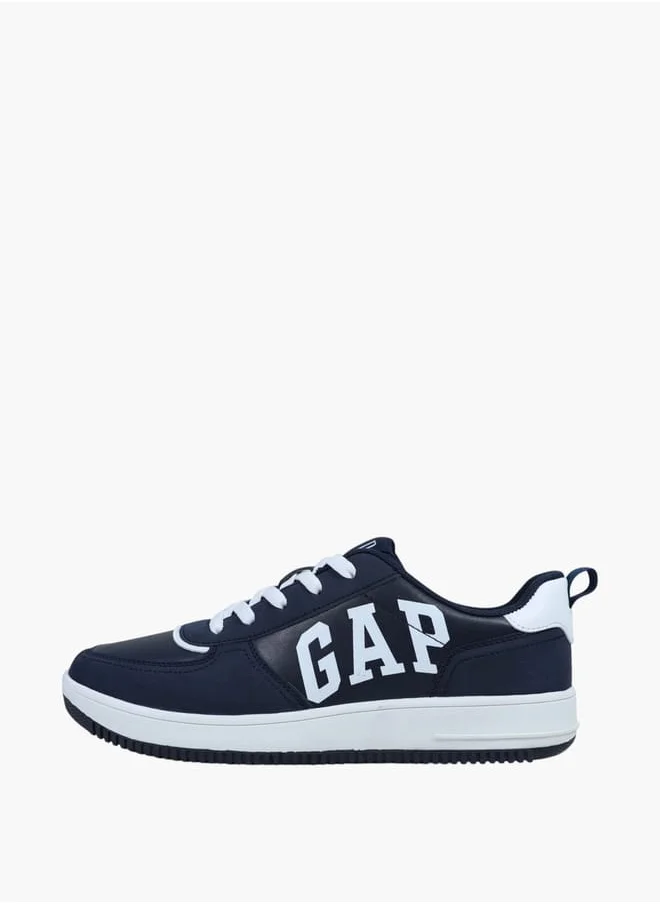 GAP Men's Logo Print Sneakers with Lace-Up Closure - BOSTON III