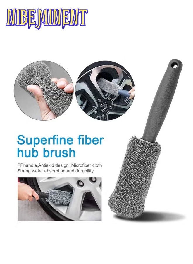 9 Pcs/set Car Care Car Cleaning Kit with Soft Microfiber Cloth Towels, Wash Mitt Sponge, Automotive Detail Brushes