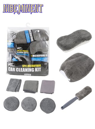 9 Pcs/set Car Care Car Cleaning Kit with Soft Microfiber Cloth Towels, Wash Mitt Sponge, Automotive Detail Brushes - pzsku/Z2A40DBDFE900C05F9DDDZ/45/1750402034/657ad5bd-daa1-4b92-b1ae-157e6650658b