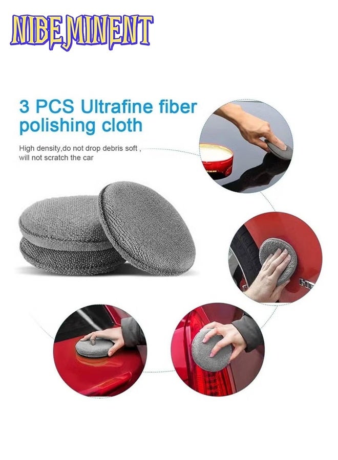 9 Pcs/set Car Care Car Cleaning Kit with Soft Microfiber Cloth Towels, Wash Mitt Sponge, Automotive Detail Brushes