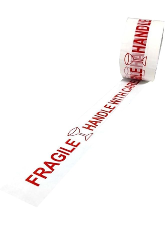 promass[1 Roll] Fragile Tape – [48mm x 60 Yards] Heavy Duty Handle with Care Warning Tape for Packing, Cartons, Shipping & Moving - Image 1