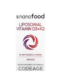 Codeage Codeage, Liposomal Vitamin D3+K2, Orange, 2 fl oz (59.2 ml)  - Image 1