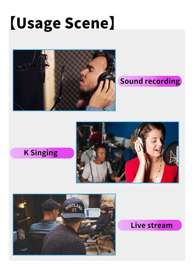 Mi VAZA - Wireless Karaoke Microphone Professional Condenser With Tripod Sound Card V9XPRO - Image 1