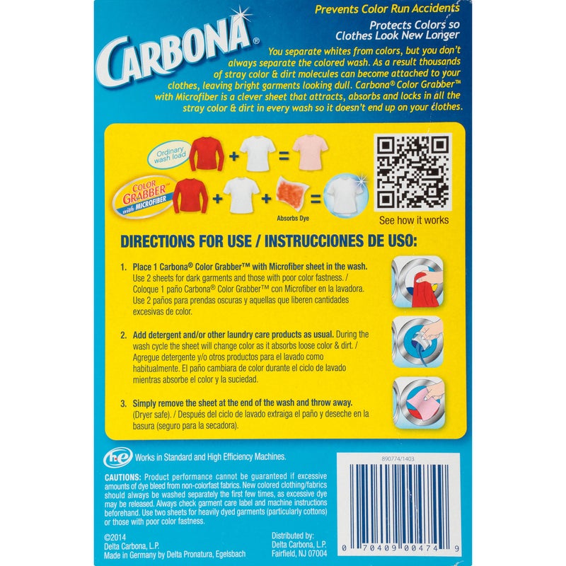 CARBONA كاربونا لامتصاص الألوان والأوساخ، 30 ورقة - Image 5