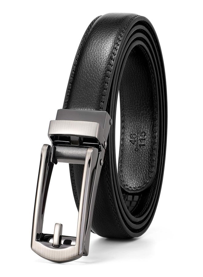 WERFORU Leather Ratchet Dress Belt for Men Perfect Fit Waist Size up to 50 inches with Automatic Buckle - Image 1