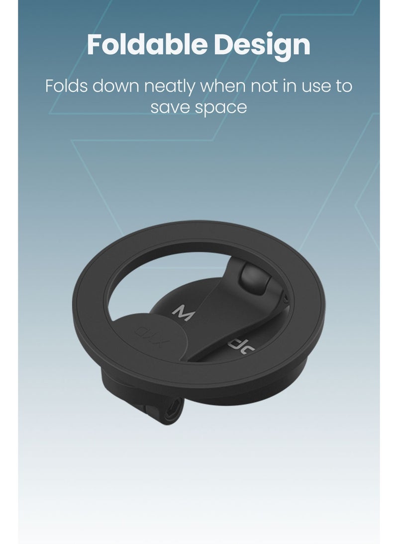 Moxedo Magnet-Snap Car Phone Holder Foldable Rounded Design Magnets for Dashboard 360 Base Rotation Compatible with In-Car Screens - Image 5