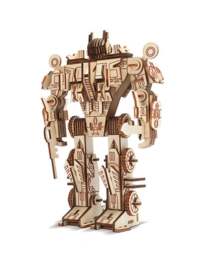 Children's Educational Toy Laser Wooden 3D Assembly Model Robot(Bumblebee 159Pcs) - Image 1