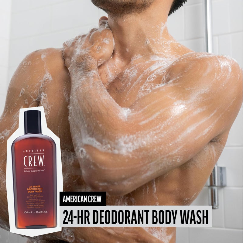 American Crew Men's Deodorant Body Wash with 24 Hour Odor Protection, Skin Care Gift for Him, 15.2 fl oz - Image 3