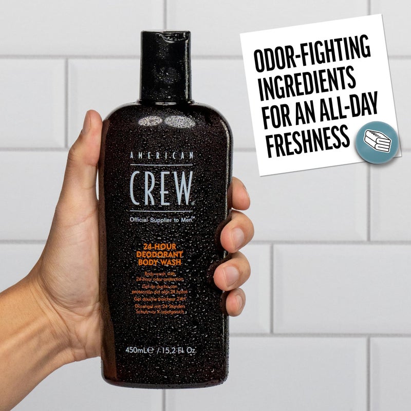 American Crew Men's Deodorant Body Wash with 24 Hour Odor Protection, Skin Care Gift for Him, 15.2 fl oz - Image 4