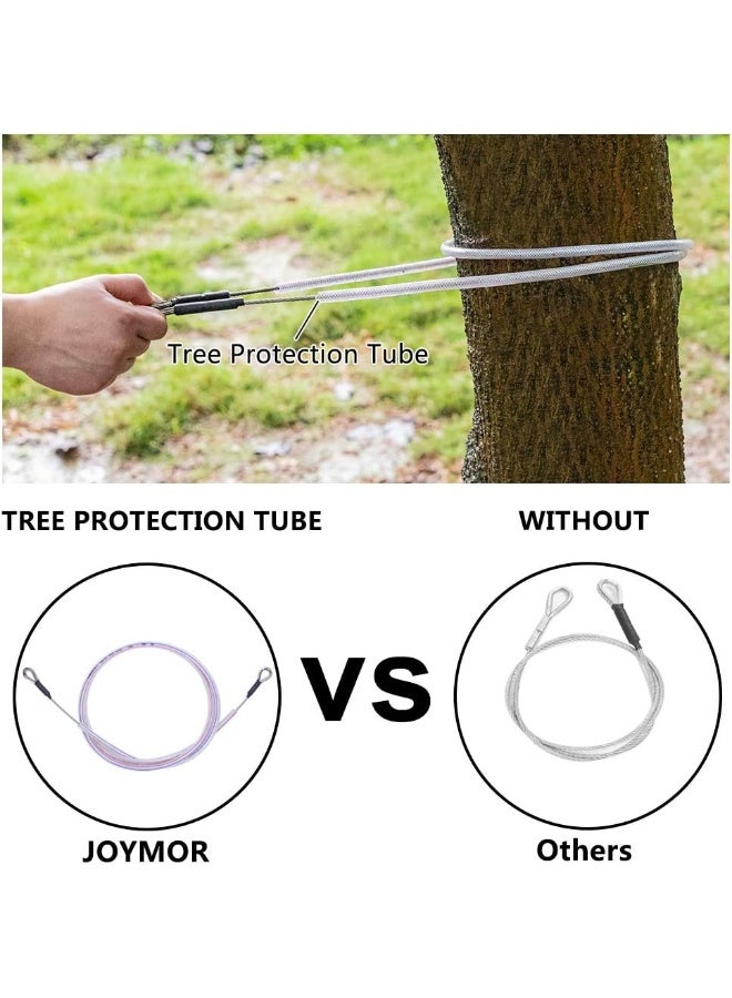 Rainbow Toys JOYMOR 95FT Zipline Kits for Backyard for Kids and Adults with Detachable Trolley, 304 Stainless Steel Cable Zip Line Kit for Kids Outdoor with Brake Block System, Adjustable Safety Belt & Seat - Image 4