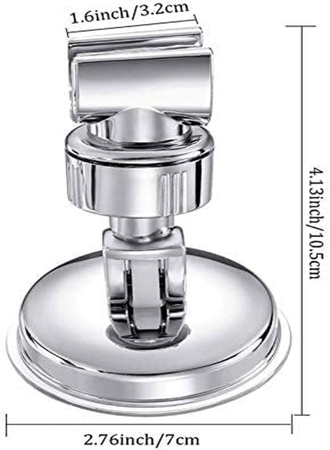 DREWIT STAR Adjustable Shower Head Holder Bathroom Chrome Wall Mount Strong Suction Handheld Universal Wall Mounted Bracket, No Drilling Required - Image 2